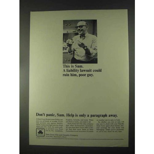 1967 State Farm Insurance Ad - A Liability Lawsuit