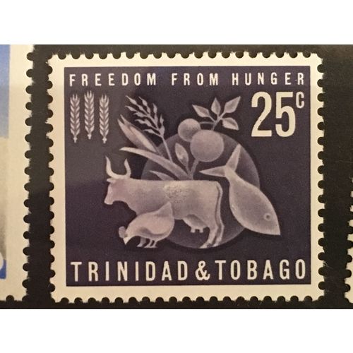 Trinidad & Tobago 1963 FFH 25c Violet Blue Protein Foods MNH SG 307 Sc 112 stamp