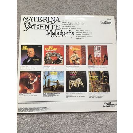 CATARINA VALENTE - MALAGUENA (UK CONTOUR VINYL LP)