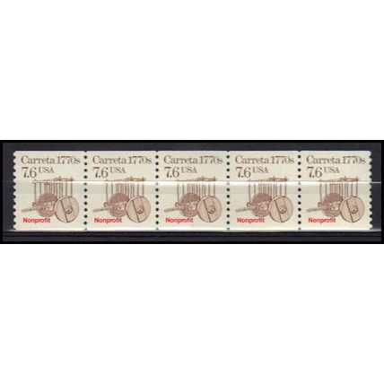2255 7.6c Carreta Very Fine MNH Dry Gum PNC 1/5 X2977