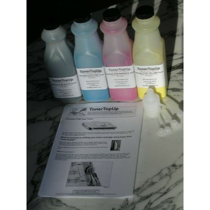 Rainbow Pack of Toner Refills Lexmark C720 X720 15W0903 15W0902 15W0901 15W0900