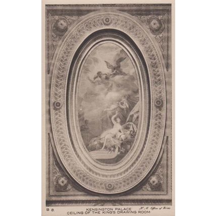 Kensington Palace London The Kings Drawing Room Heaven Painting Antique Postcard