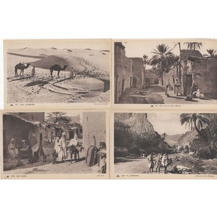 Algeria El Kantara Biskra Sidi Okba Camel 4x Old Postcard s