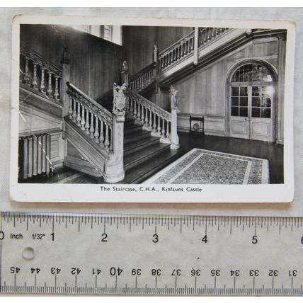 vintage Postcard The Staircase, C.H.A., Kinfauns Castle