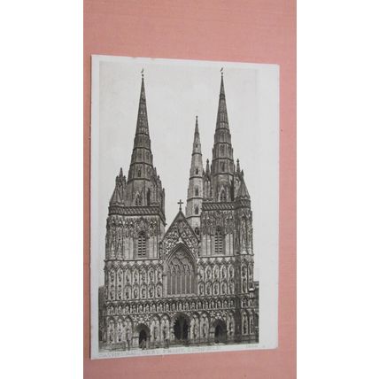 Lomax Postcard -Cathedral West Front - Lichfield, Staffordshire