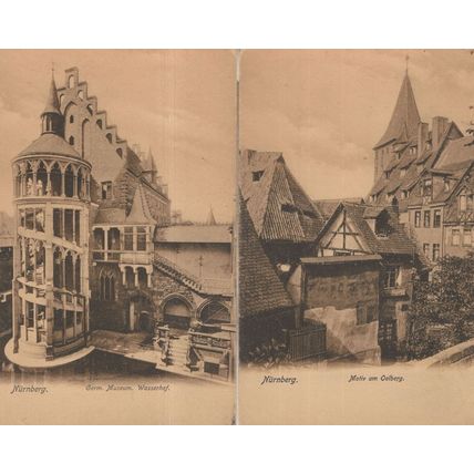 Nurnberg Motiv Oelberg Gorlitz Holy Tomb German 2x Old Postcard