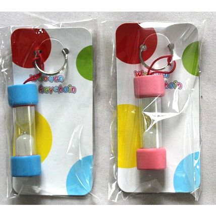 24 Toyslink Wooden Hourglass Children 's Key Chains