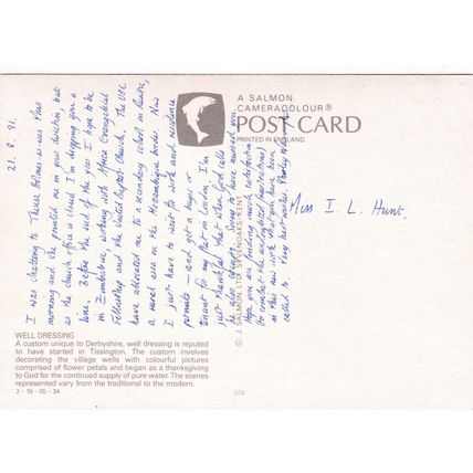 Well Dressings Multiview Postcard used creased