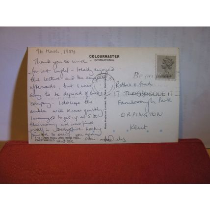 TOWN HALL and ROSE HILL, CHESTERFIELD, DERBYSHIRE. used postcard 1984 pm =