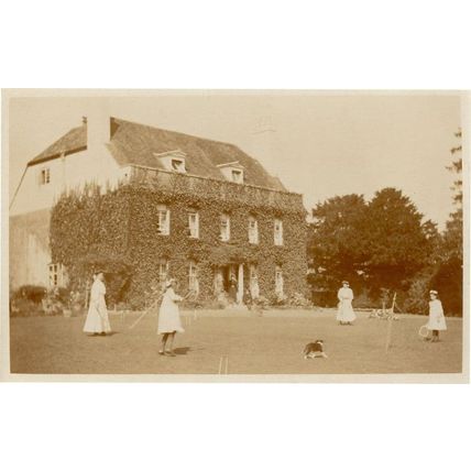Alresford Ladies Tennis Hampshire Claude Hunt Real Photo Old Postcard