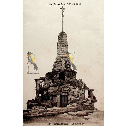 Tregastel, Lee Calvaire, France, 130 A Waron Postcard, 1906