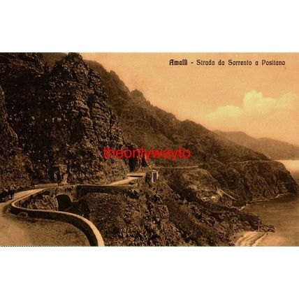 Amalfi, Strada Da Sorrento A Positano, Italy, Postcard