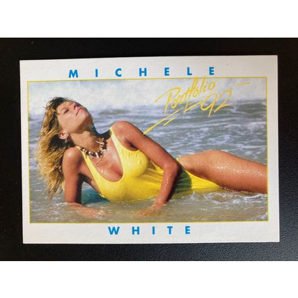 Portfolio '92 International Swimsuit Base trading card # 4 Michele White (A)
