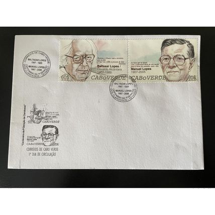 Cap Vert 2007 Mi. 919 - 920 FDC Baltasar Lopes da Silva Manuel Lopes