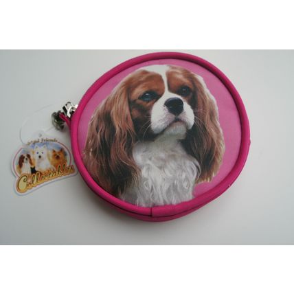 TRI COLOUR CAVALIER OR BLENHIEM CAVALIER COIN PURSE FOUR OPTIONS