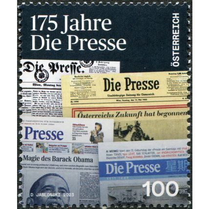 Austria. 2023. 175th Anniversary of the Presse Newspaper (MNH **) Stamp