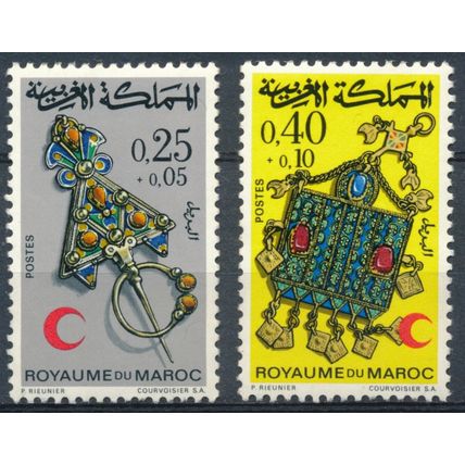 Red Crescent Jewellery - Morocco 1971 - NM H - MiNr 682/3