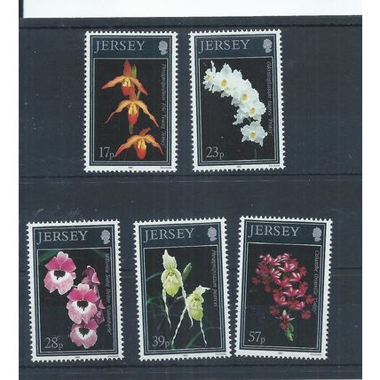 Jersey stamps. 1993 Jersey Orchids MNH flowers. SG 613 - 617 (AB578)