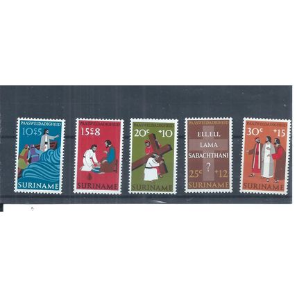 Suriname stamps. 1973 Easter Charity MH SG 744 - 748 (AP789)