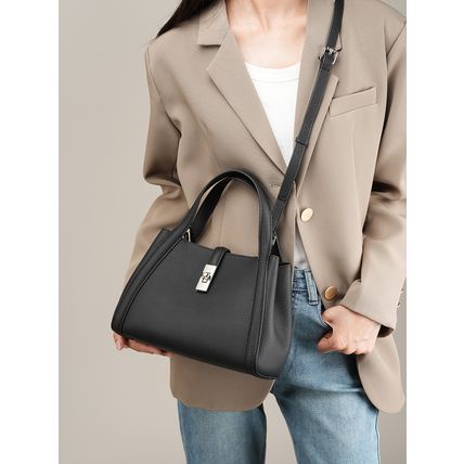 Women's Crossbody Bags Lady Cow Leather Shoulder Handbag Black