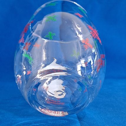 Set 2 HOLIDAY GNOMES Stemless 5" Wine Glasses Drinking Christmas Elf Dwarf