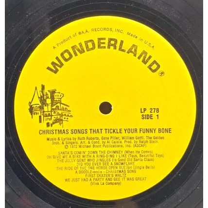 Christmas Songs That Tickle Your Funny Bone 1972 LP Vinyl Record Album Vintage