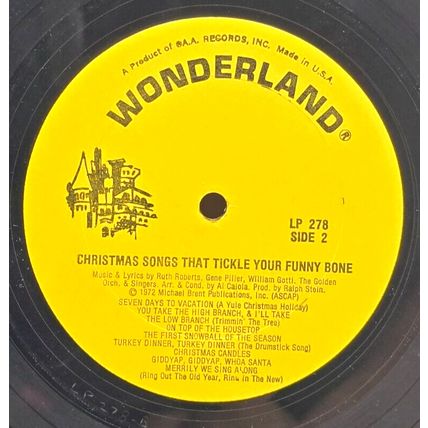 Christmas Songs That Tickle Your Funny Bone 1972 LP Vinyl Record Album Vintage