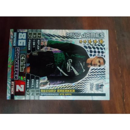 match attax 14/15 record breaker david james no.433