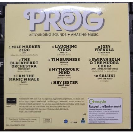 Over The Garden Wall CD Promo PROG Magazine 10 Tracks Album P94 Rock Issue 94