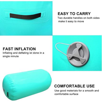 Air Barrel Back Roller Inflatable Tumbling Mat with Electric Pump,Tumble Track G