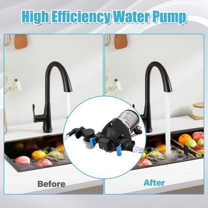 Upgraded R3526144D RV Water Pump,12V DC 3 GPM 50 PSI Triplex Diaphragm Water Pum
