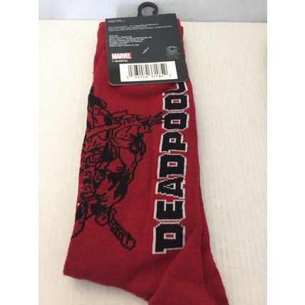 NEW Marvel Deadpool Unisex Crew Socks Size 6-12