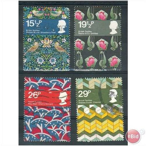 GB stamps 1982 used set - SG - 1192-1195 - British Textiles