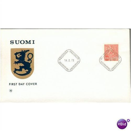 Finland FDC 1973 - SG 658 - 0.40 1963 Lion type issue commemoration