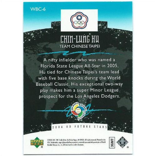 2006 Upper Deck Future Stars Wolrd Future Stars - #WBC-6 - Chin-Lung Hu