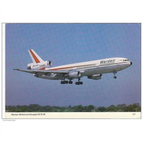 Wardair Douglas DC 10 30 Aircraft Postcard (A21834)
