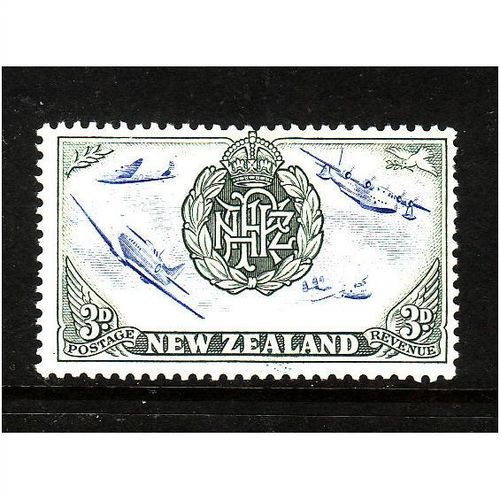 NEW ZEALAND 1946 SG 671 3d BADGE AND AIRPLANE M / MINT#2