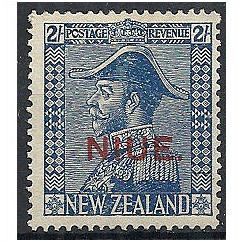 Niue 1927 SG48 2/- Deep Blue Mounted Mint . .
