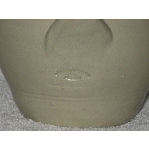 Williamsburg Pottery Stoneware Pitcher Salt Glazed Cobalt Blue/Gray Color