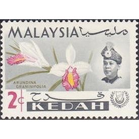 Malaya Kedah QEII 1965 2c Arundina Graminifolia Mounted Mint SG 116 Sc107 stamp