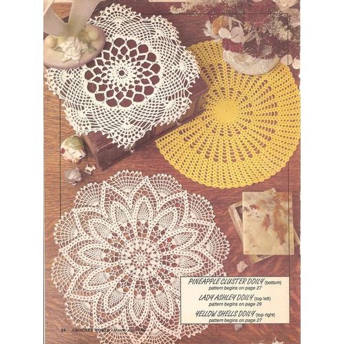 Crochet Doily Pattern Pineapple Cluster Doily