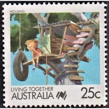 AUSTRALIA, 1988 25c Living Together p14, SG 1119 (Scott #1061), used