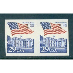 2609 29c U.S. Flag Over White House Imperf Fine MNH Pair W0583