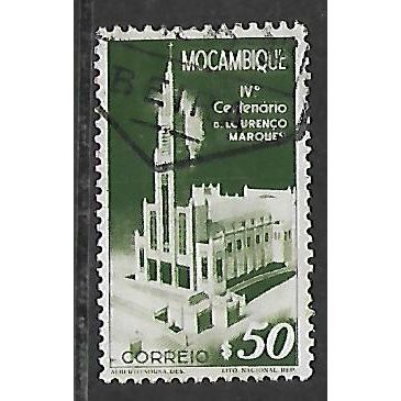 MOZAMBIQUE 1944 50c GREEN NEW CATHEDRAL ANNIV LOURENCO MARQUES SG384 FINE USED