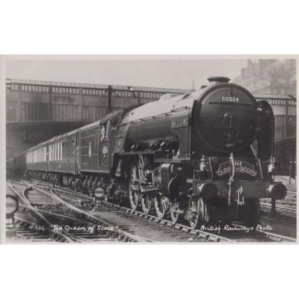 The Queen Of Scots Train 60534 Antique British Railways Real Photo Postcard