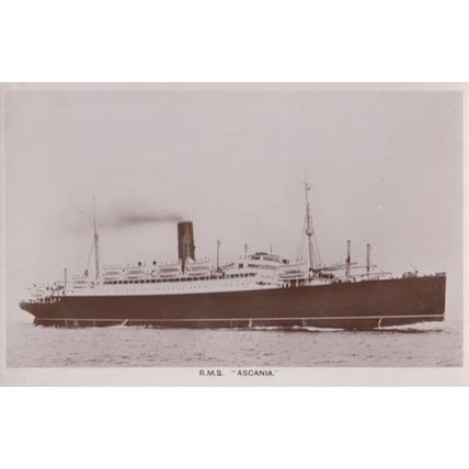 RMS Ascania Real Photo Ship Postcard