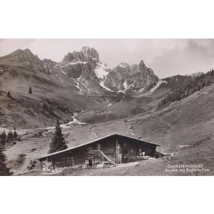 Dachsteingebiet Mountains Limestone Alps Vintage Real Photo Postcard