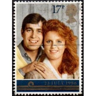 1986 Royal Wedding. 17p Value, Prince Andrew & Miss Sarah Ferguson. Fine Used