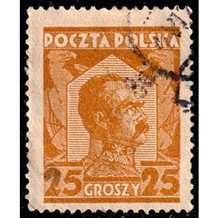 Poland 1928 Jozef Pilsudski 25Gr Used Stamp