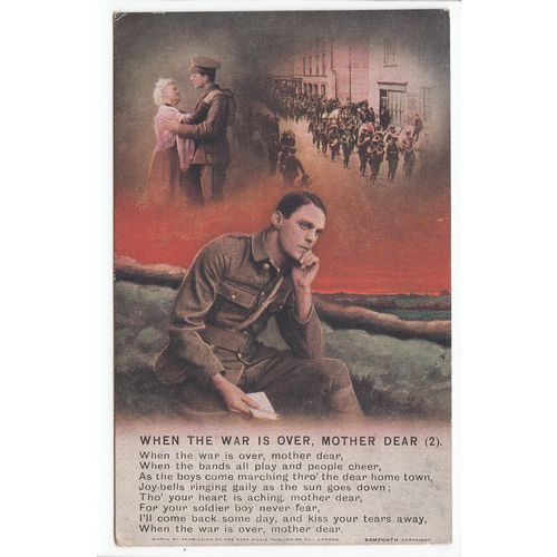 When the War is Over Mother Dear Bamforth Song Card Postcard 4905/2